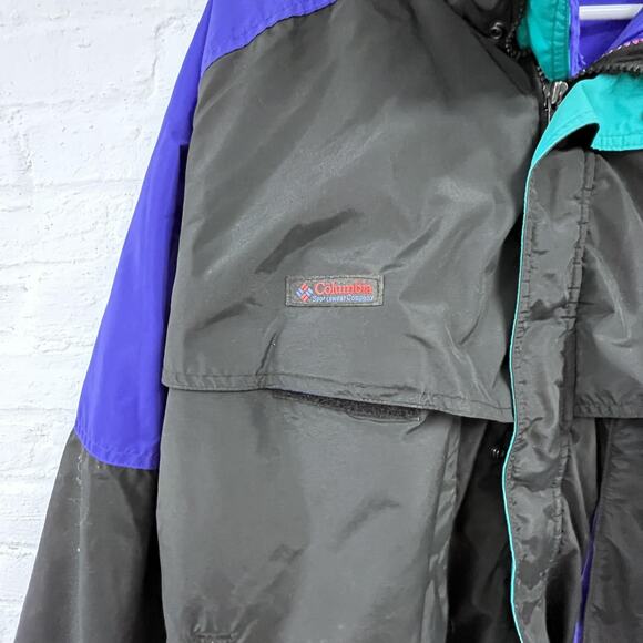 VINTAGE Columbia Jacket Mens Large Black Powder Keg Interchange Thinsulate 90s - Picture 2 of 16